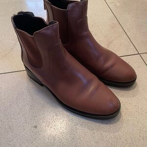 Brown Leather Chelsea Boots